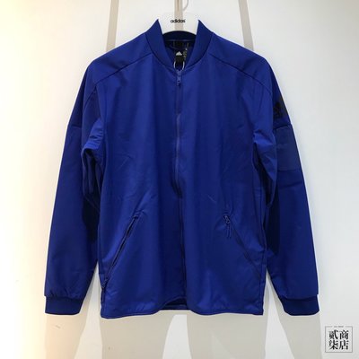 (貳柒商店) adidas Woven Jacket 男款 藍色 防風 外套 夾克 飛行外套 DV3315