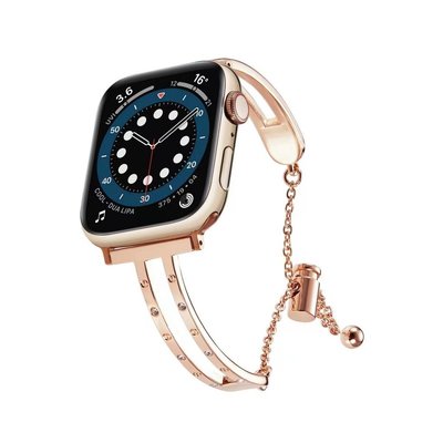森尼3C-優雅首飾式金屬錶帶 於 Apple Watch S8/Ultra/7/6/se2/4 蘋果智能手錶配件-品質保證
