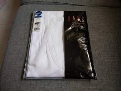 《24H必回覆》DAKS 白色 男生居家短袖內衣 日本製 100%綿 L(96~104) 19-0025