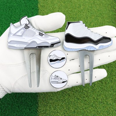 新款運動鞋形狀球叉Sneakers Style Golf Green Fork Ball Marker