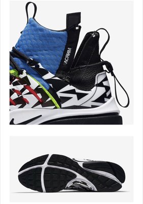 全新正品 Acronym x Nike Air Presto Mid AH7832-600 藍粉 聯名款 魚骨慢跑鞋