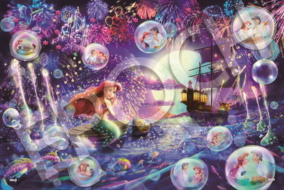 日本進口拼圖專賣店_1000片 迪士尼 Treasured Moments 立體晶鑽貼圖 小美人魚 97-006