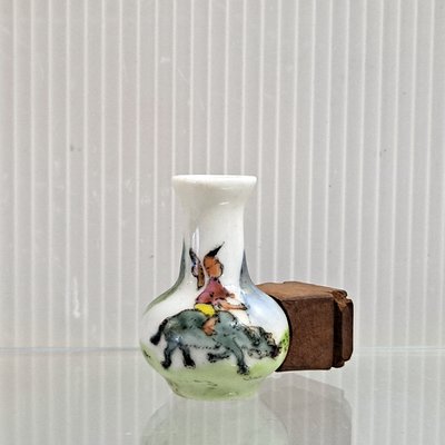 [ 三集 ] 早期品 小型鳥 裝飾杯 適綠繡眼等 高約:3公分 材質:瓷.木材 E9