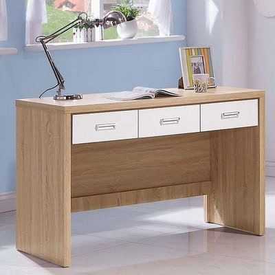 【SA771-4】橡木白4尺書桌