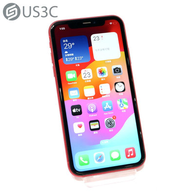 【US3C-青海店】【一元起標】台灣公司貨 Apple iPhone 11 128G 紅色 6.1吋 全螢幕LCD 廣角雙鏡頭 4G LTE 二手手機