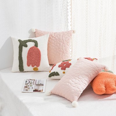 抱枕抱枕北歐清新粉色ins風家居樣板房客廳臥室沙發床頭靠墊軟包