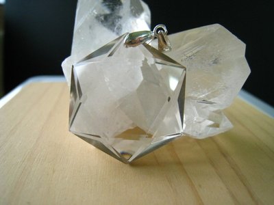 ☆水晶能量☆ "大衛星" 茶晶(煙水晶)+純銀扣頭 墬子/項鍊