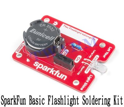 《德源科技》r) SparkFun Basic Flashlight Soldering Kit 基本手電筒焊接套件