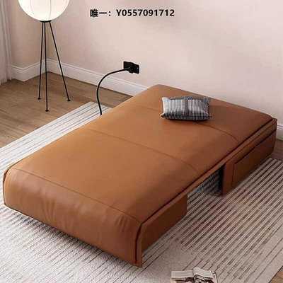 客廳沙發全自動電動沙發床新款小戶型兩用網紅真皮伸縮折疊床單人客廳沙發家具