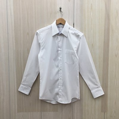 【愛莎＆嵐】 pierre cardin 男 白色素面長袖襯衫/11202 16