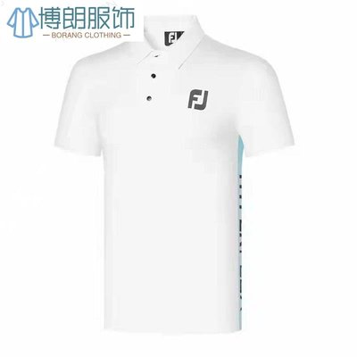 FootJoy夏季新款高爾夫服裝男戶外運動速乾短袖POLO衫golf球衣服T恤-博朗服飾