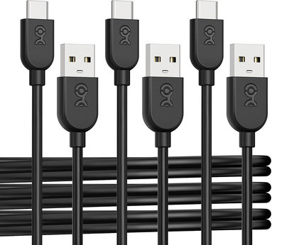 [4美國直購] Cable Matters 201401 USB-A 轉 Type-C 充電線-1.8M(3入) 15W 適 Apple CarPlay And