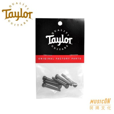 【民揚樂器】Taylor原廠 80120 民謠吉他弦釘組 吉他弦栓 插銷 Bridge Pins 塑料 黑色無點