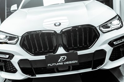 【政銓企業有限公司】BMW G06 X6 單線 M Performance全亮黑 水箱罩 鼻頭 免費安裝 現貨