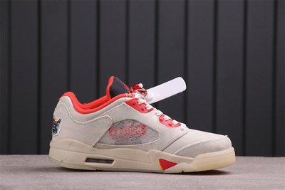 Air Jordan 5 Low“Neymar”白紅 漢字 刺繡 中國新年 氣墊籃球鞋DD2240-100 男鞋