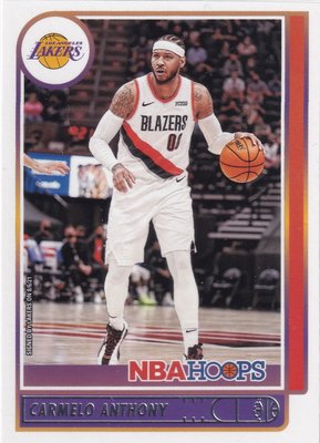 2021-22 Panini NBA Hoops #101 Carmelo Anthony 洛杉磯湖人