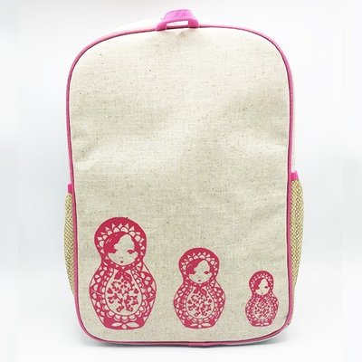 SOYOUNG 大後背包/書包-粉紅 背包兩邊附有網袋 內層可寫上名字標籤 兒童後背包