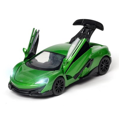 阿米格Amigo│邁凱倫600lt 跑車 麥拉倫 合金車模 1:32 4開門 聲光 迴力 合金車 模型車 禮物 玩具