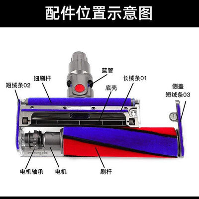 熱銷 配戴森吸塵器吸頭V6V7V8V10V11配件地刷吸頭藍色軟管吸頭連接藍管 可開發票