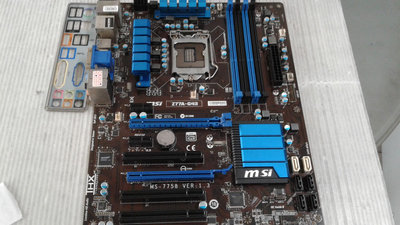 【 創憶電腦 】微星 ZH77A-G43 DDR3 1155主板 附檔板 直購價 1100元