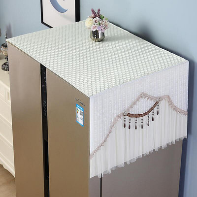 織藝冰箱頂蓋佈防塵罩防灰塵布微波爐單雙門冰箱罩洗衣機蓋巾