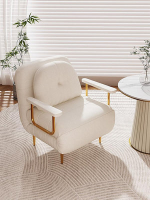 布藝沙發客廳2023新款小戶型單人沙發椅雙人奶油風臥室折疊沙發床-台北百貨
