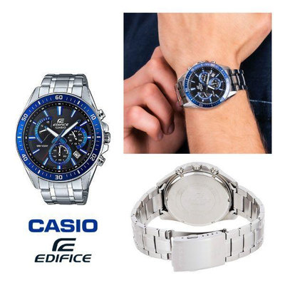 台灣CASIO 手錶公司貨EDIFICE經典三針三眼錶款EFR-552D-1A2展現賽車時尚魅力~有現貨