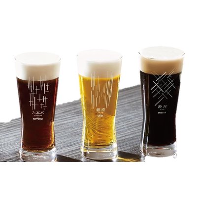 現貨🔥 Asahi  朝日  啤酒杯 東京奧運 城市杯 (涉谷 六本木 銀座) 套組 海尼根 玻璃杯 惠比壽 星達姆