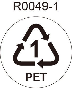圓形貼紙 R0049-1 塑膠包裝容器貼紙 回收貼紙 塑膠食品容器貼紙 [ 飛盟廣告 設計印刷 ]