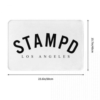 STAMPD logo Chris Stamp 浴室法蘭絨地墊 廁所衛生間防滑腳墊 門口吸水