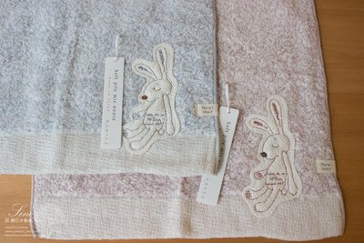 【36號日本雜貨直營】日本製kontex 超柔軟 無撚糸 兔子 小方巾