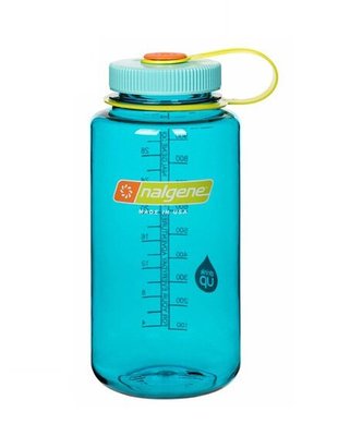 【Nalgene】2020-0432【蔚藍】1公升 寬嘴水壺 Tritan 不含環境荷爾蒙-雙酚A 登山水瓶 運動水杯