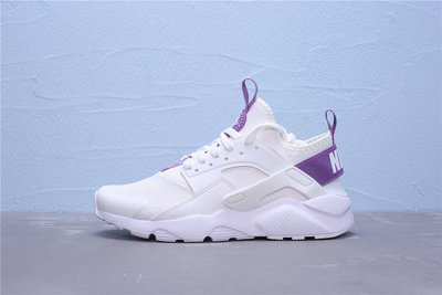 Nike Air Huarache Run Ultra 白紫 透氣 休閒運動慢跑鞋 女鞋 847568-015【ADIDAS x NIKE】