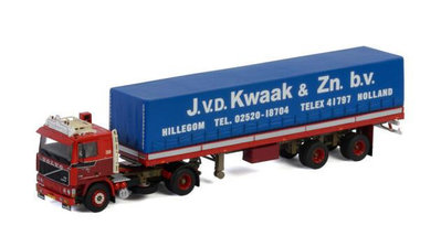 WSI 150 VOLVO F10 4X2 篷布卡車模型 Van der Kwaak 01-2970