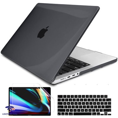 現貨熱銷-3 合 1 Macbook case Pro 14 2 Pro16.2 5 2021 水晶透明磨砂, 帶鍵盤蓋
