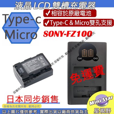 星視野 免運 USB 充電器 + 電池 ROWA 樂華 SONY FZ100 A7M3 A7R3 A9 A7RM3