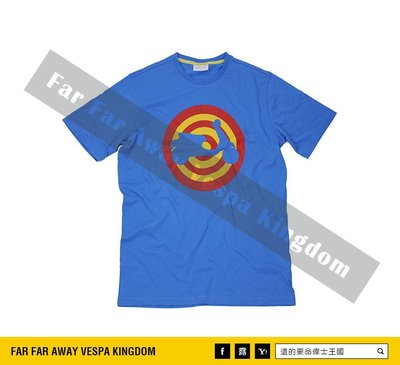 遠的要命偉士王國 Vespa "Target" T-shirt 原廠 藍色 標靶 LX/GTS/ET8/衝刺