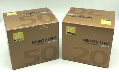 全新 Nikon (Ai 50mm F1.4) + (Ai 20mm F2.8) (手動對焦鏡) 榮泰貨 保固1年