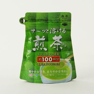 日本 森半名店出品  綠茶粉/煎茶粉  冷熱飲皆可  約可泡100杯   濃淡可自行調整