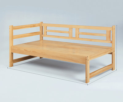 森寶藝品傢俱f-23品味生活臥室系列506-8 6952B 松木2.7尺邊床(實木板)~特價