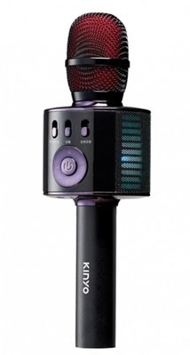 kinyo 藍牙行動K歌麥克風 BDM-530 藍牙5.0連接 一鍵原唱消音 USB充電式 LED炫彩燈光-【便利網】
