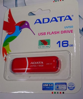 ...點子電腦-北投...全新◎威剛 ADATA UV150 紅色 16G隨身碟◎ USB 3.0，250元