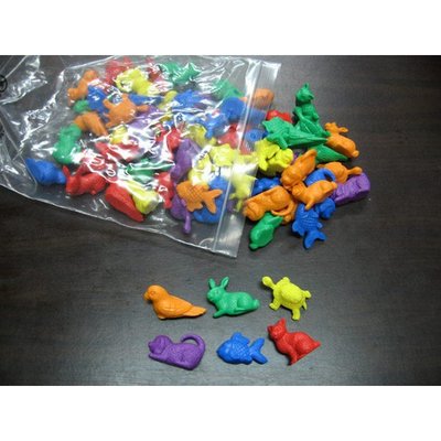 【愛玩耍玩具屋】USL遊思樂 軟質寵物模型組(6形6色,72pcs) / 袋