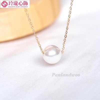 Panlandwoo 女士 Andaman 珍珠可調項鍊的不銹鋼項鍊-玲瓏心飾