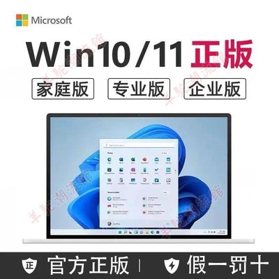 【正版系統】Windows10正版隨身碟重裝系統純凈版專業版win10升級11