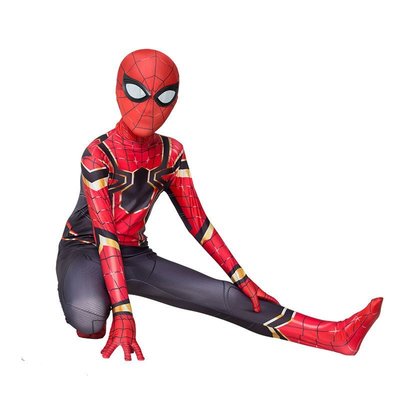 推薦動漫服裝超凡2鋼鐵蜘蛛俠3D立體眼睛數碼印花全包緊身衣演出服裝