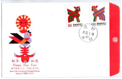 【流動郵幣世界】81年特314新年郵票(雞年)套票首日封
