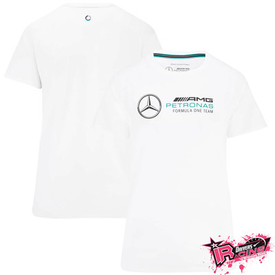 ♚賽車手的試衣間♚ Mercedes AMG Petronas F1 Large Logo 女性 上衣 短袖 白色