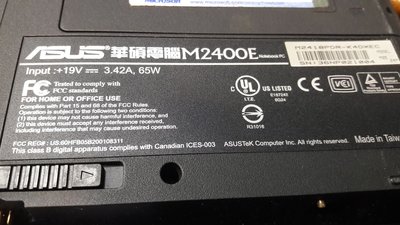 二手筆電 零件 拆機良品  ASUS M2400E M/B 含A/B/C/D件/XP HE 序號貼/CPU+FAN