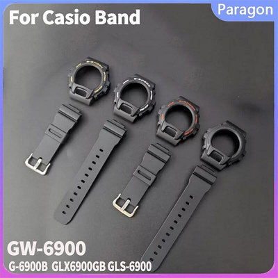 樹脂表圈和錶帶適用於卡西歐 G shock GW-6900 G-6900B GLX-6900GB GLS-6900